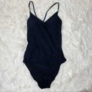 Lace Up Back One Piece